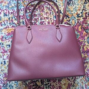Kate Spade Kate Spade Darcy Top Zip Satchel Crossbody Burgundy